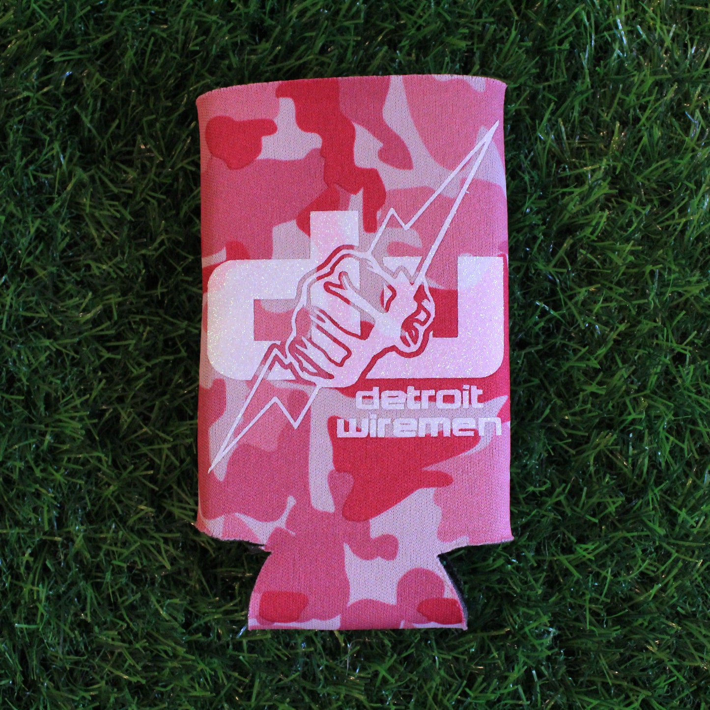 Slim Foam Koozie | Sparkle Camo | Pink